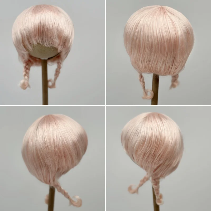 

Full Sizes Doll Accessories JD823 1/12 1/8 1/6 1/4 1/3 Blythes Short Twins Braids Pony Synthetic Mohair BJD Doll Wigs