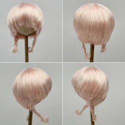 Full Sizes Doll Accessories JD823 1/12 1/8 1/6 1/4 1/3 Blythes Short Twins Braids Pony Synthetic Mohair BJD Doll Wigs