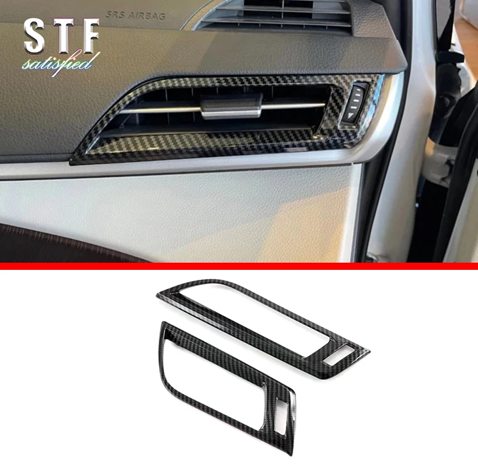 

Углеродное волокно, внутренняя крышка вентиляционного отверстия для кондиционера, накладка для Toyota Sienna (XL40) 2021 2022, автомобильные аксессуары, наклейки W4