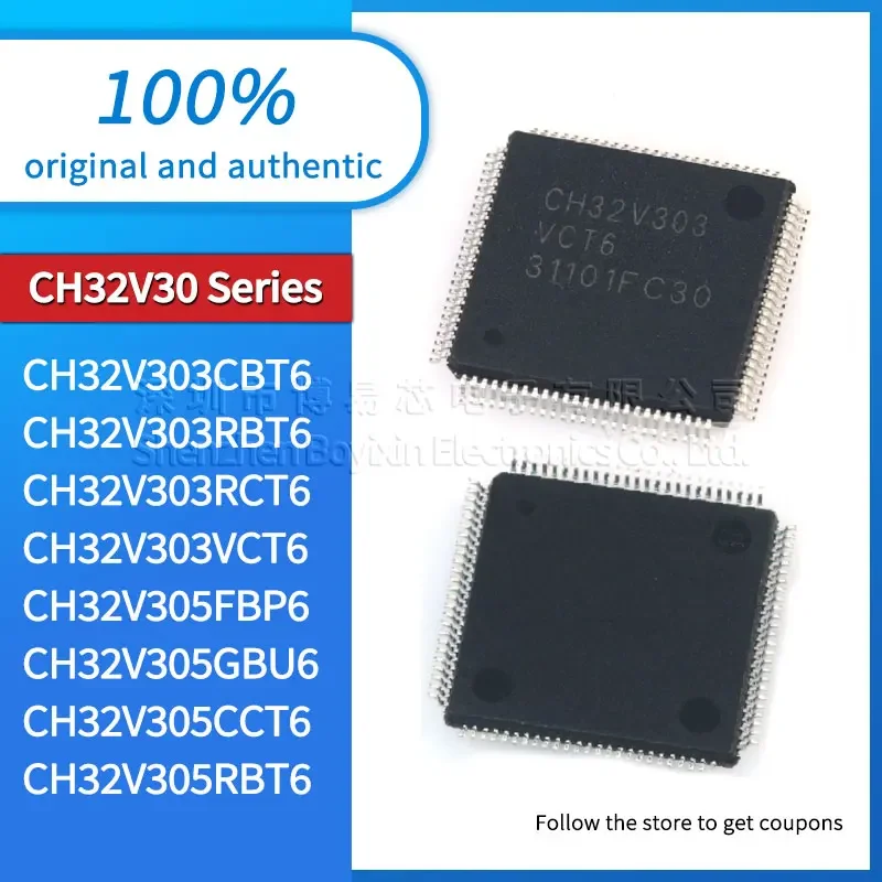 

CH32V303CBT6 CH32V303RBT6 CH32V303RCT6 CH32V303VCT6 CH32V305FBP6 CH32V305GBU6 CH32V305CCT6 CH32V305RBT6 Black casing