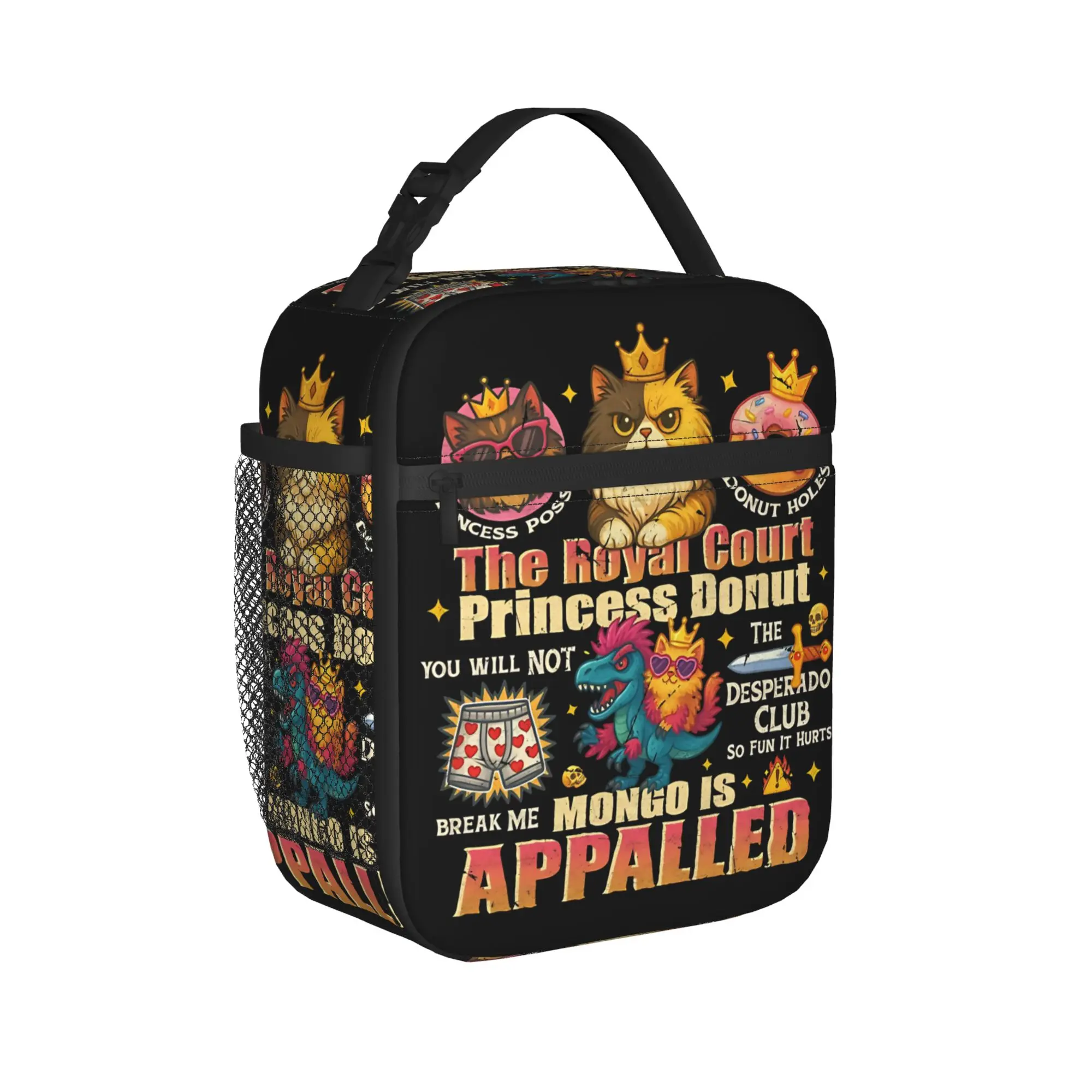 Cat Dount Insulated Lunch Bag Thermal Bag Reusable,Meal Container Dungeon Crawler Carl Large Lunch Box Tote Work  Outdoor