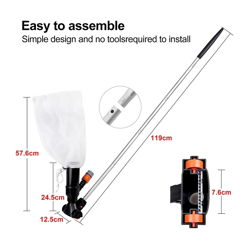 Набор инструментов для очистки бассейна, щетка для пылесоса, пружинная щетка для пылесоса, инструмент для пылесоса