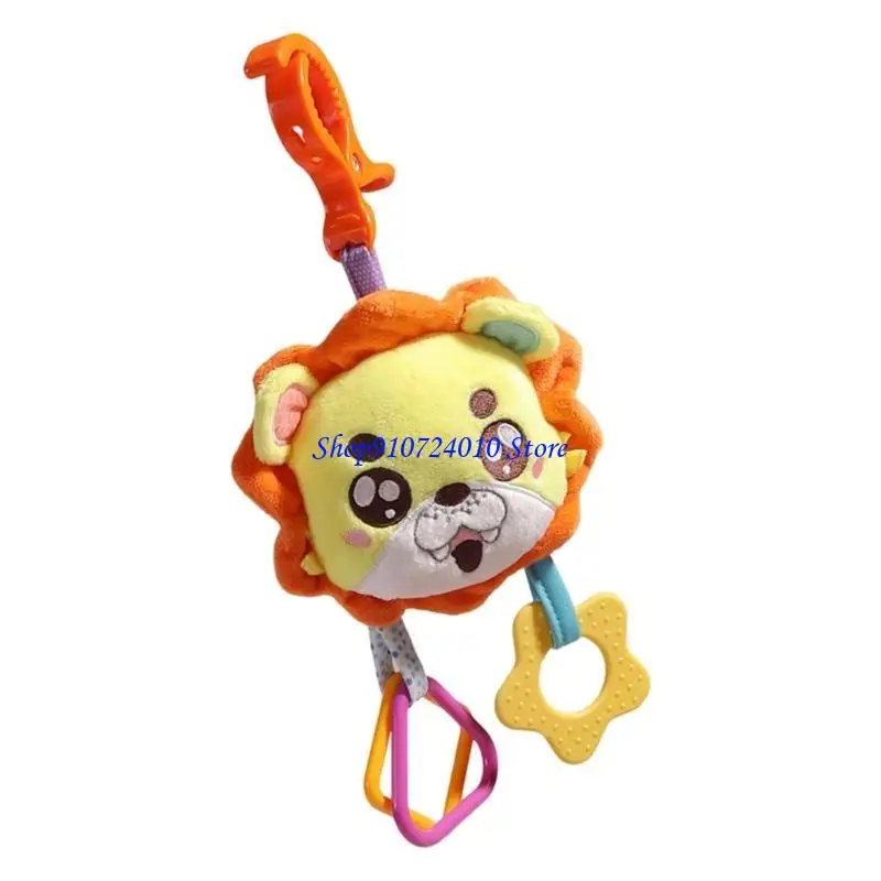 77HD Morbido peluche sonaglio culla giocattolo mobile per neonati Ciondolo per sviluppo visivo e sensoriale con gancio per il