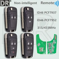 DR ID46 PCF7937 PCF7952 315MHz 433MHz Flip Car Remote Control Key For Chevrolet Malibu Cruze orlando Equinox Aveo Spark Sail