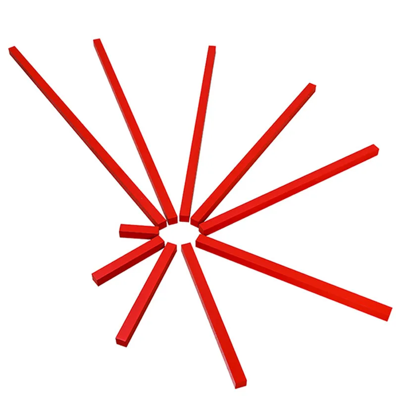 ADENA Montessori Materials Professional Teaching Aids CASA Toys for 3-6years Sensory Educational Tools Wooden Long Red Rods
