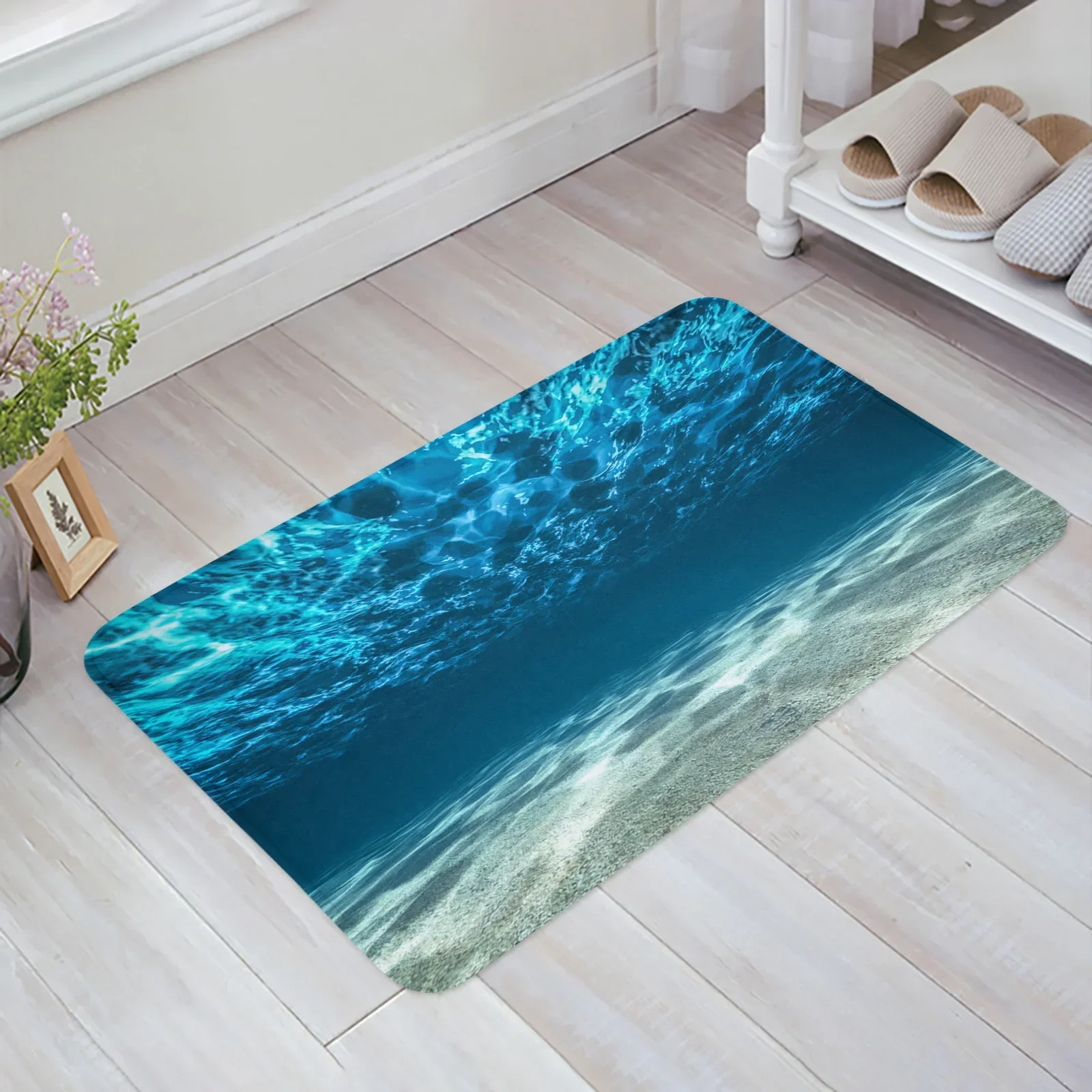 Deep Clear Sea Nature Bathroom Mat Corridor Carpet Non-slip Kitchen Mat Entrance Door Mats Welcome Room Floor Prayer Rug Doormat