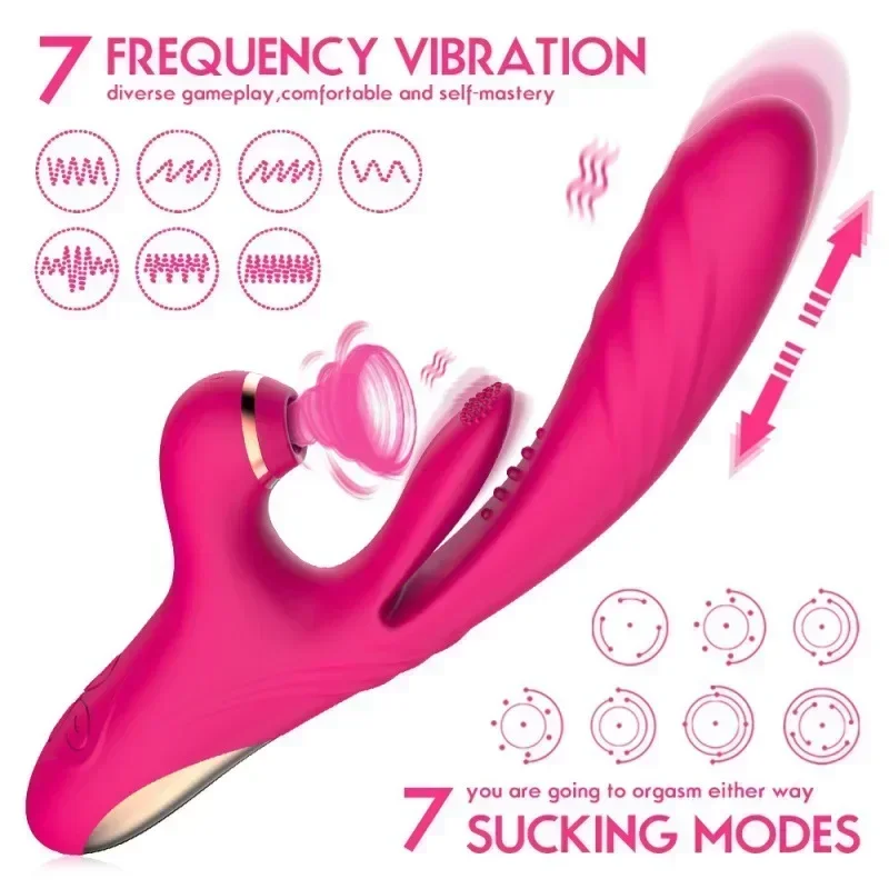 Tapping Flapping Vibrator for Women Clitoris Clit Sucker Stimulator Powerful Sex Toy Woman Female Rabbit Sucking Vibrators