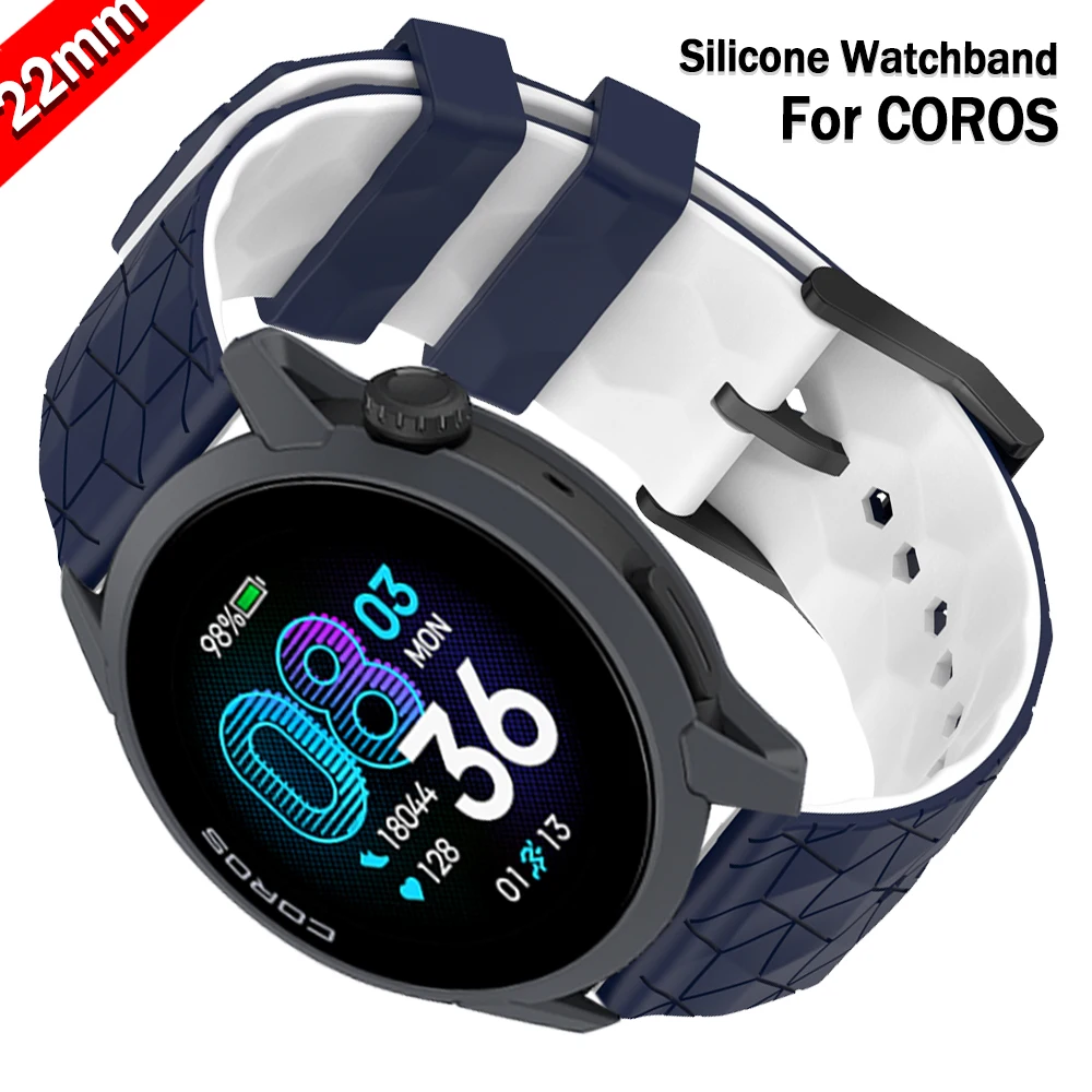 22mm Silikon-Armband für COROS PACE 4 APEX 4 42mm/APEX 46mm 2 Pro/PACE Pro 3 Sportarmband für Realme Watch S2 Uhrenarmbänder