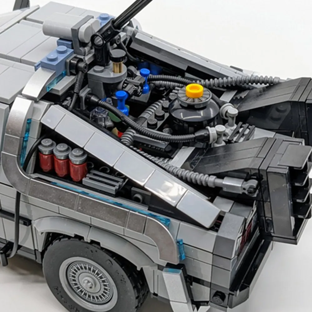Back To The Future Time Machine Supercar Technical Building Block Bricks Compatible 10300 Model Kit Children Toys Kid Gift