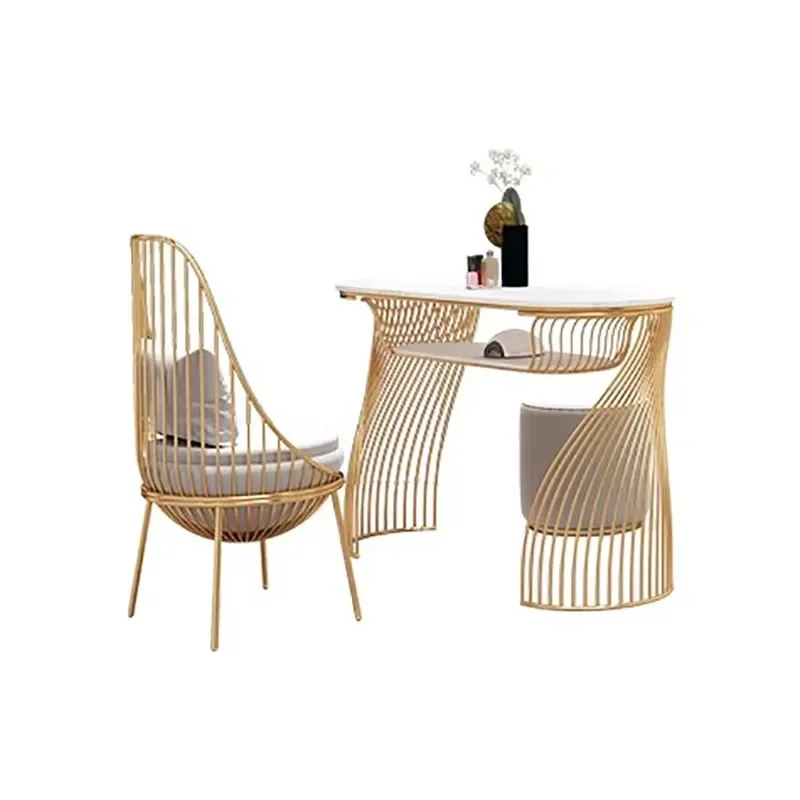Luxury Modern Nail Desk Minimalist Aesthetic Premium Classic Nail Desk Trendy Beautiful Table De Manucure Salon Furniture