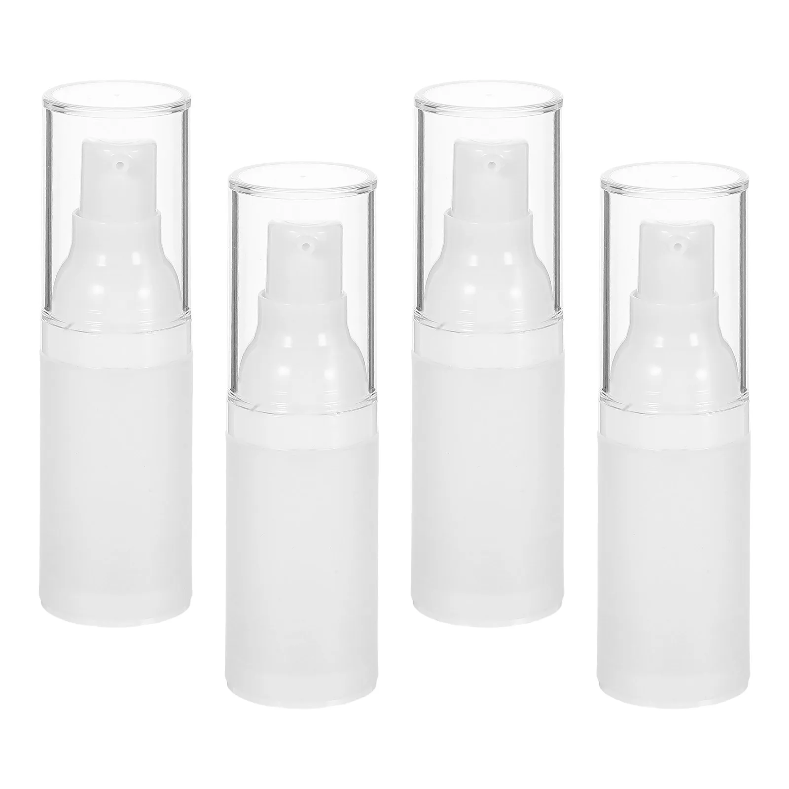

4pcs 20Ml Press Bottle Matte Airless Vacuum Dispenser For Travel Lotion Serum Storage Container Skincare Tool