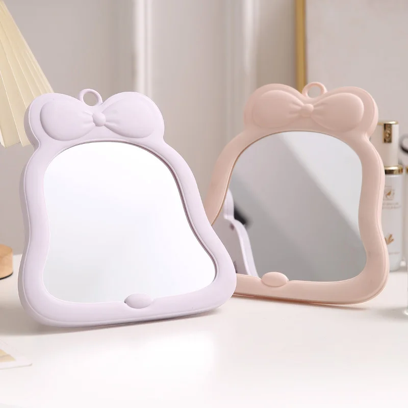 

Design Small Mirror Makeup Travel Portable Macrame Creative Mirror Kawaii Dorm Standing Espelho Decorativo Home Decoration