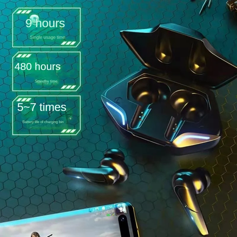 سماعات أذن لاسلكية G11 RGB داخل الأذن سماعات إلغاء الضوضاء سماعات HIFI للرياضة والعمل والقيادة