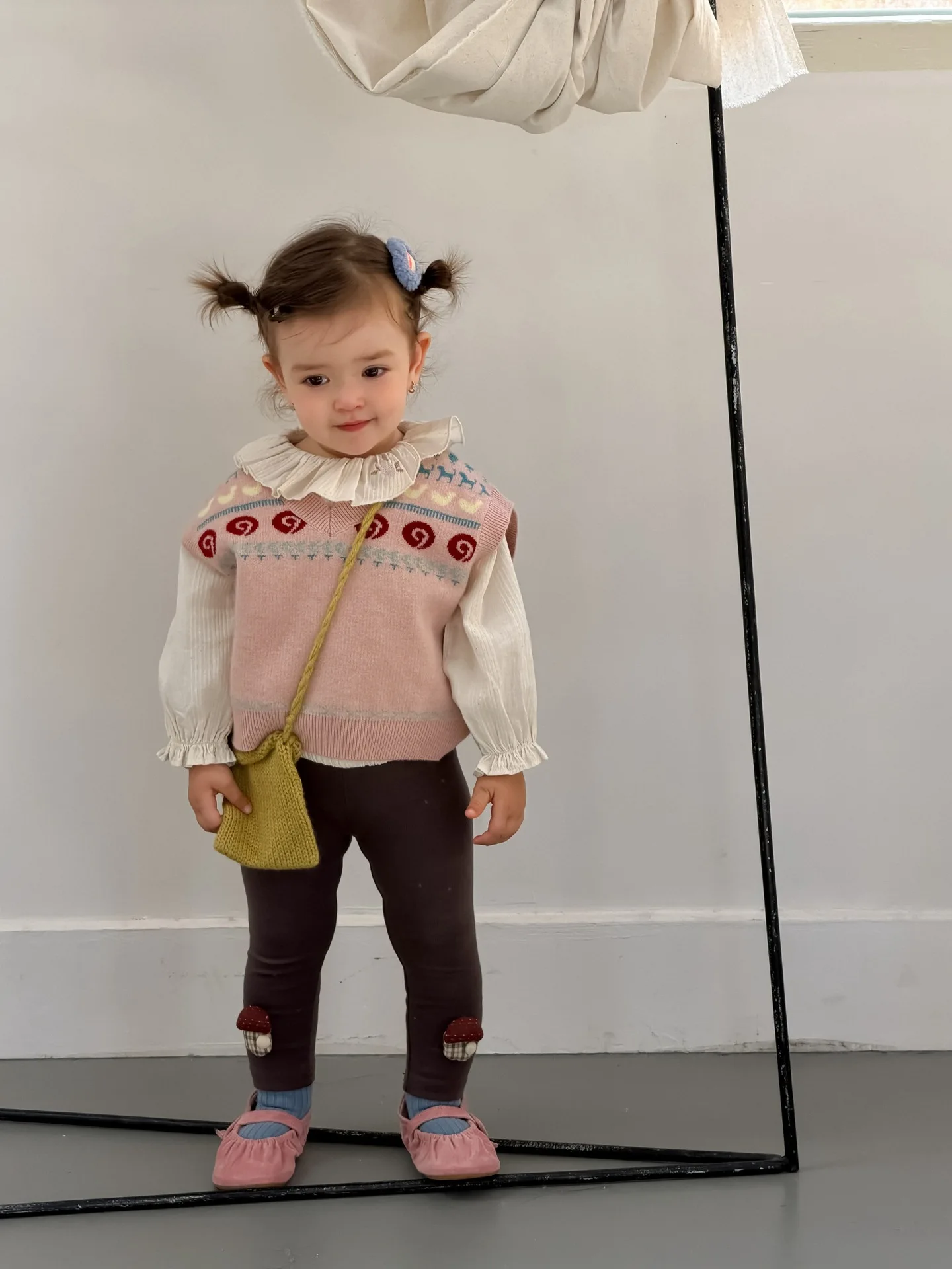 2026 Autumn New Baby Sleeveless Knitted Vest Infant Casual Sweater Cotton Girls Cute Cartoon Print Vest Toddler Clothes