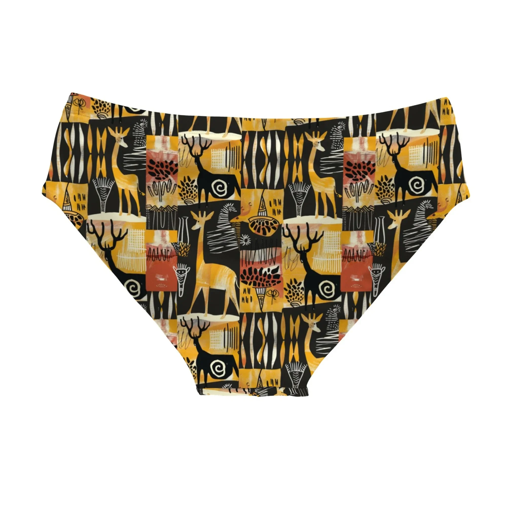 Men's Swim Trunks Fashion Retro Ethnic Totem Print Sexy Men's Briefs Swimwear Lightweight Breathable Beach Surf Shorts Fun Gift