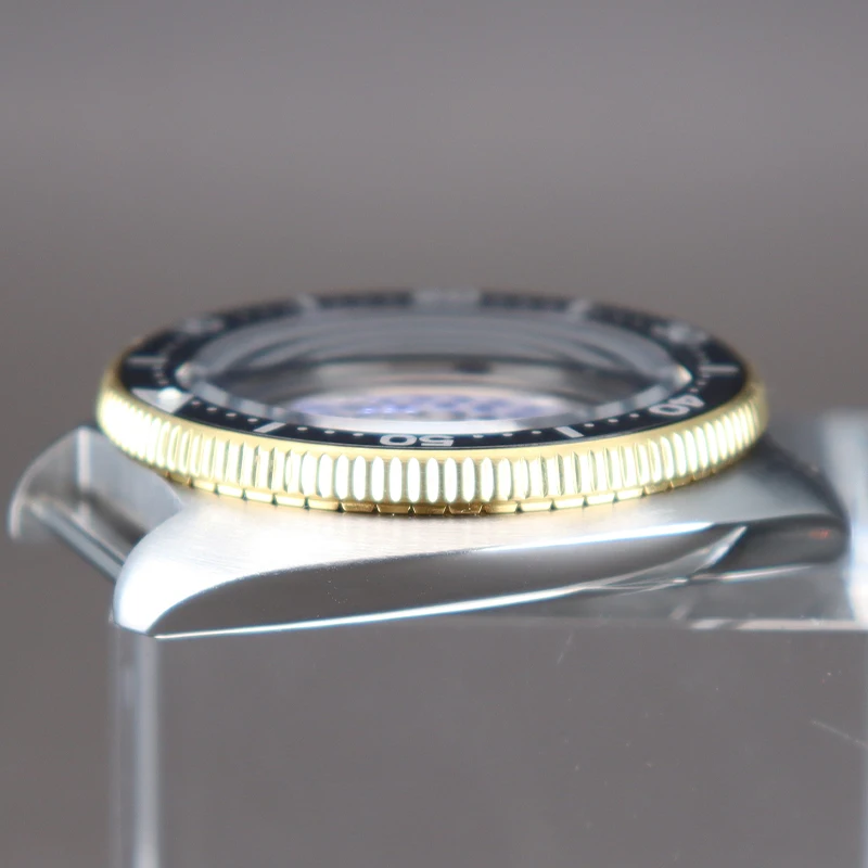 튜나 케이스 모드 SKX 6105 시계 하우징 부품, 세이코 NH34 NH35 36,38 무브먼트, 순수 사파이어 크리스탈 유리, 28.5mm 다이얼, 44mm