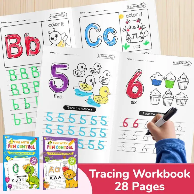 1Pcs Preschool Learning English Teaching Montessori Education Calligraphy And Painting Textbook For Child Read Workbook Alphabet