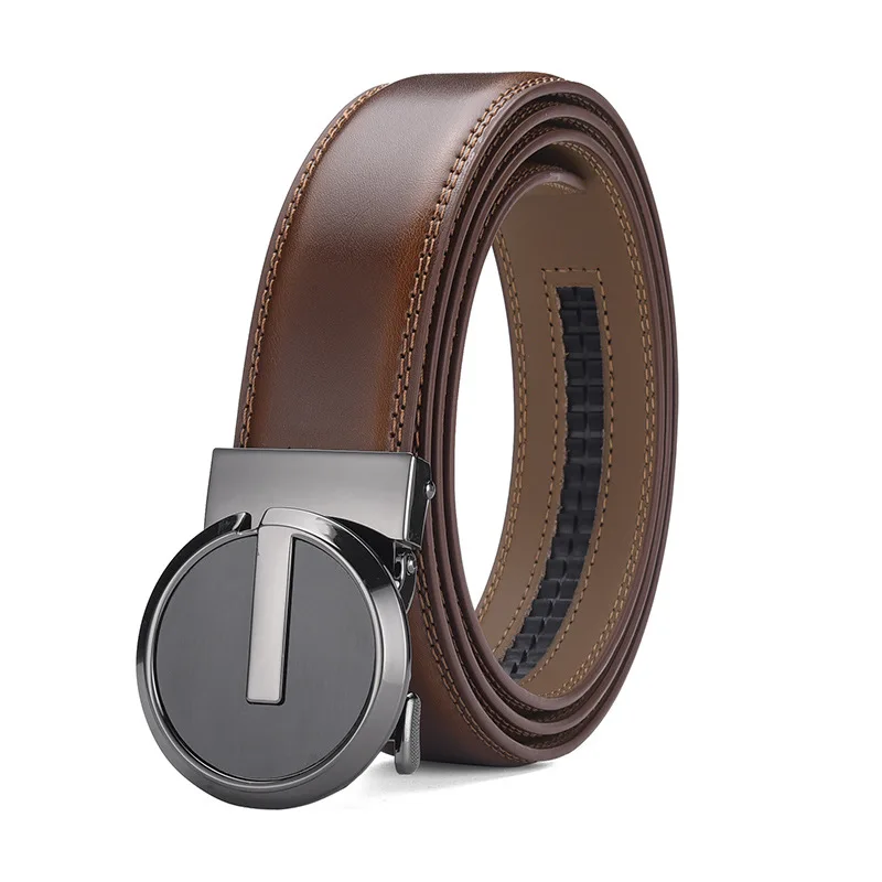 Classic G-Buckle Men's Belt Fashion Automatic Buckle Genuine Leather Smooth Belt Casual Business Versatile Accessories