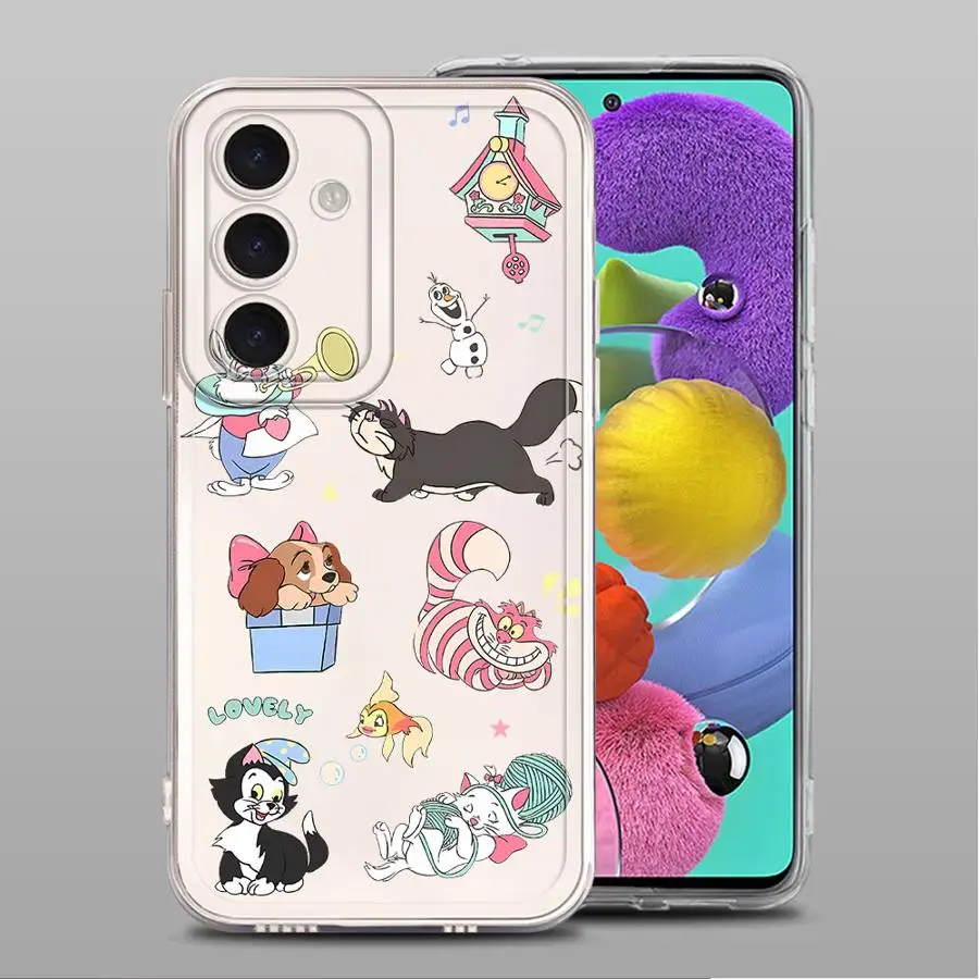 حافظة لهاتف سامسونج جالاكسي A55 A23 A26 A24 A56 A25 A33 A36 A13 A34 A35 A73 A54 A15 A14 غطاء هاتف ناعم ديزني كارتون لطيف