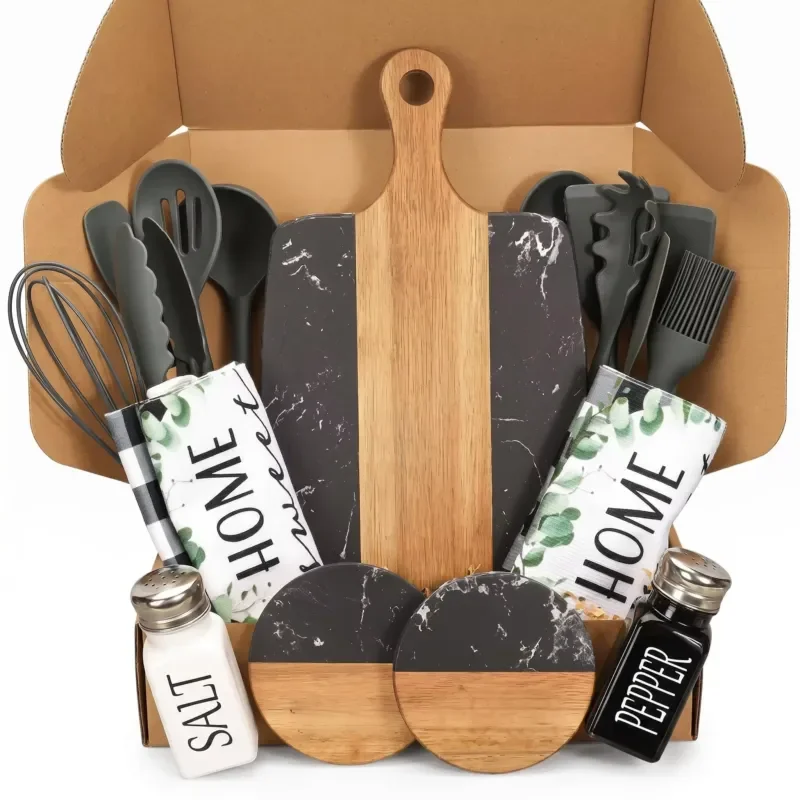Value Gift Pack, New Home Gift Pack, New Home Souvenirs, Kitchen Gadget Set (Including Board) Complete Kitchen Cooking Tools