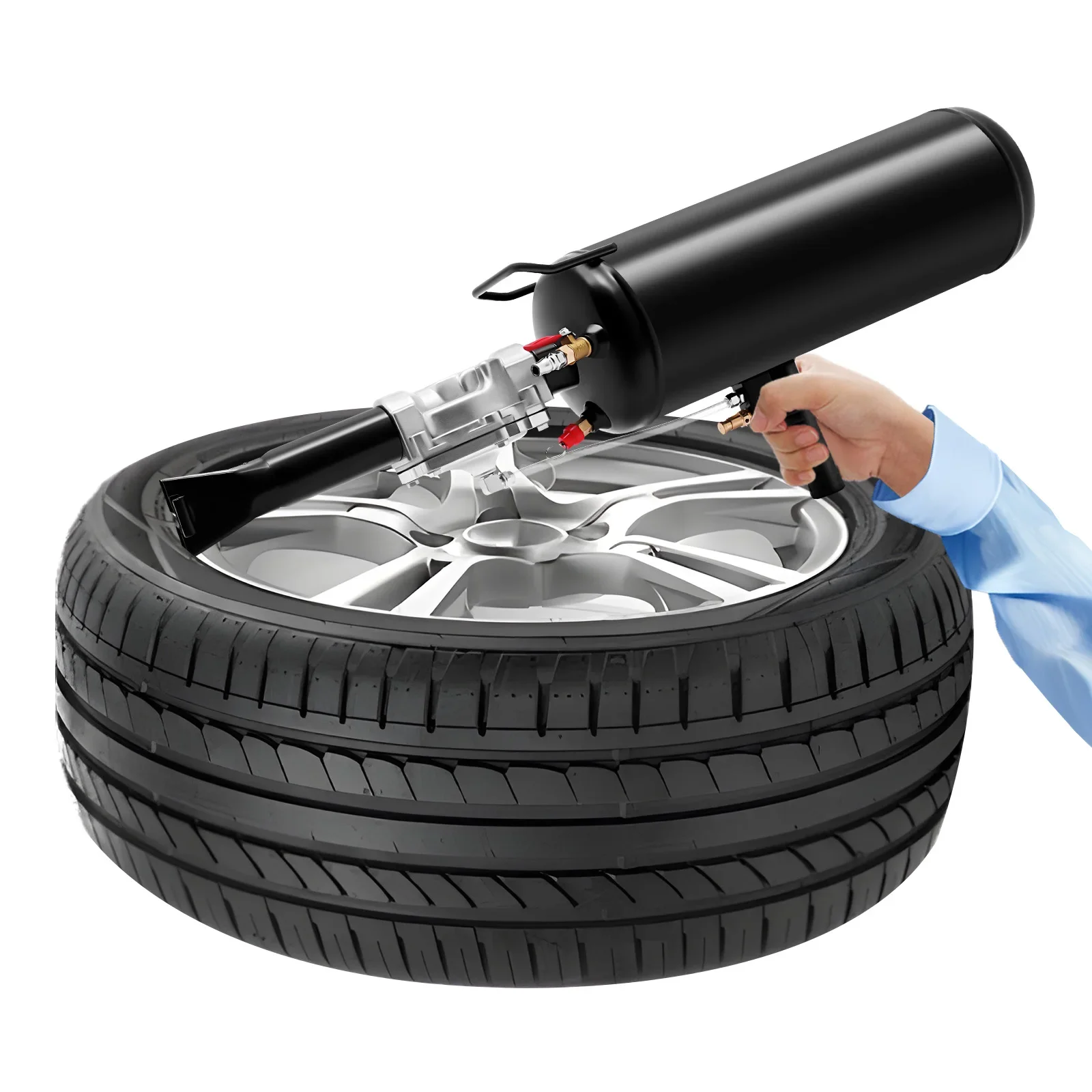 

8L Air Tire Bead Seater Blaster Tank Tool 2.1Gallon Trigger Seating Inflator 116PSI Operating Pressure Air Blaster Tool