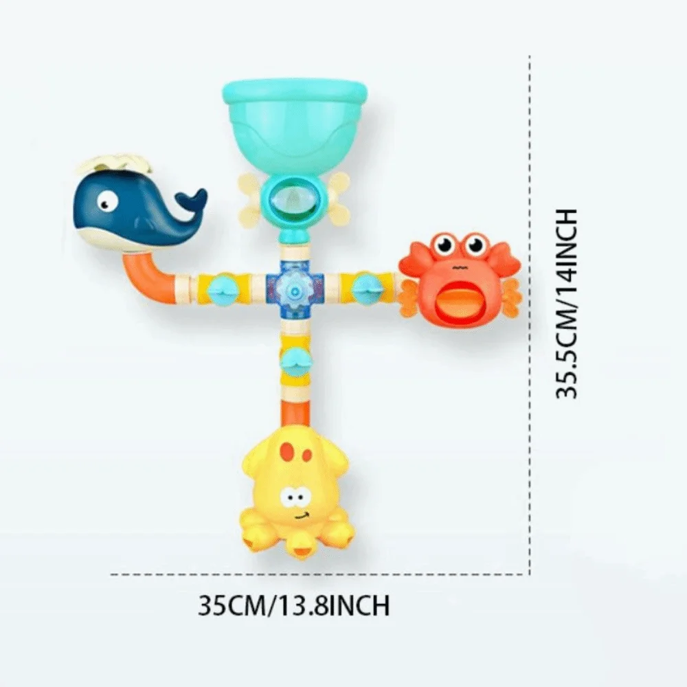 Suction Cup Dinosaur Egg Shower Toys Outdoor Universal Sensory Play Water Wheel Water Toy Water Slide Marine ABS Ocean Bath Toys