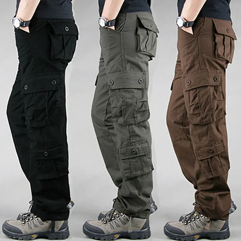 2022 Spring Summer Autumn Winter Men's Cargo Pants Khaki Military Pants Casual Cotton Tactical Pants Large Military Pants Homme