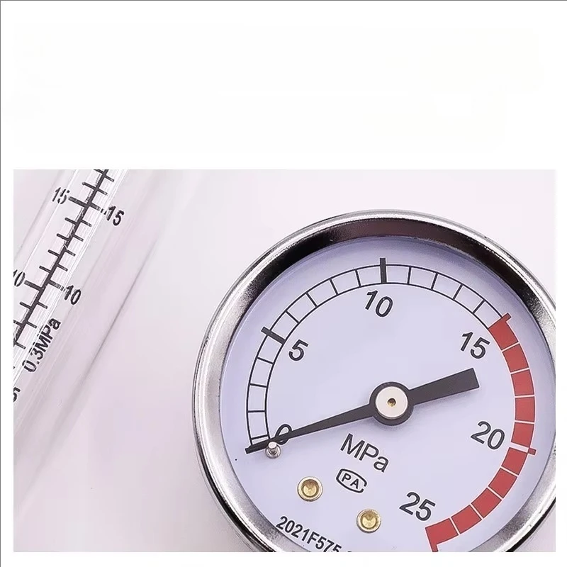 RH-25 precision standard gas flow meter manual control pressure reducing valve pressure gauge exhaust brass