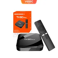 AndroidTV 16 TX80 PRO TV Box, CPU ARM Cortex-A53 de cuatro núcleos Penta-Core Mali-450 GPU, memoria de 16 GB + 256 GB, WiFi de doble banda, 4 K UHD