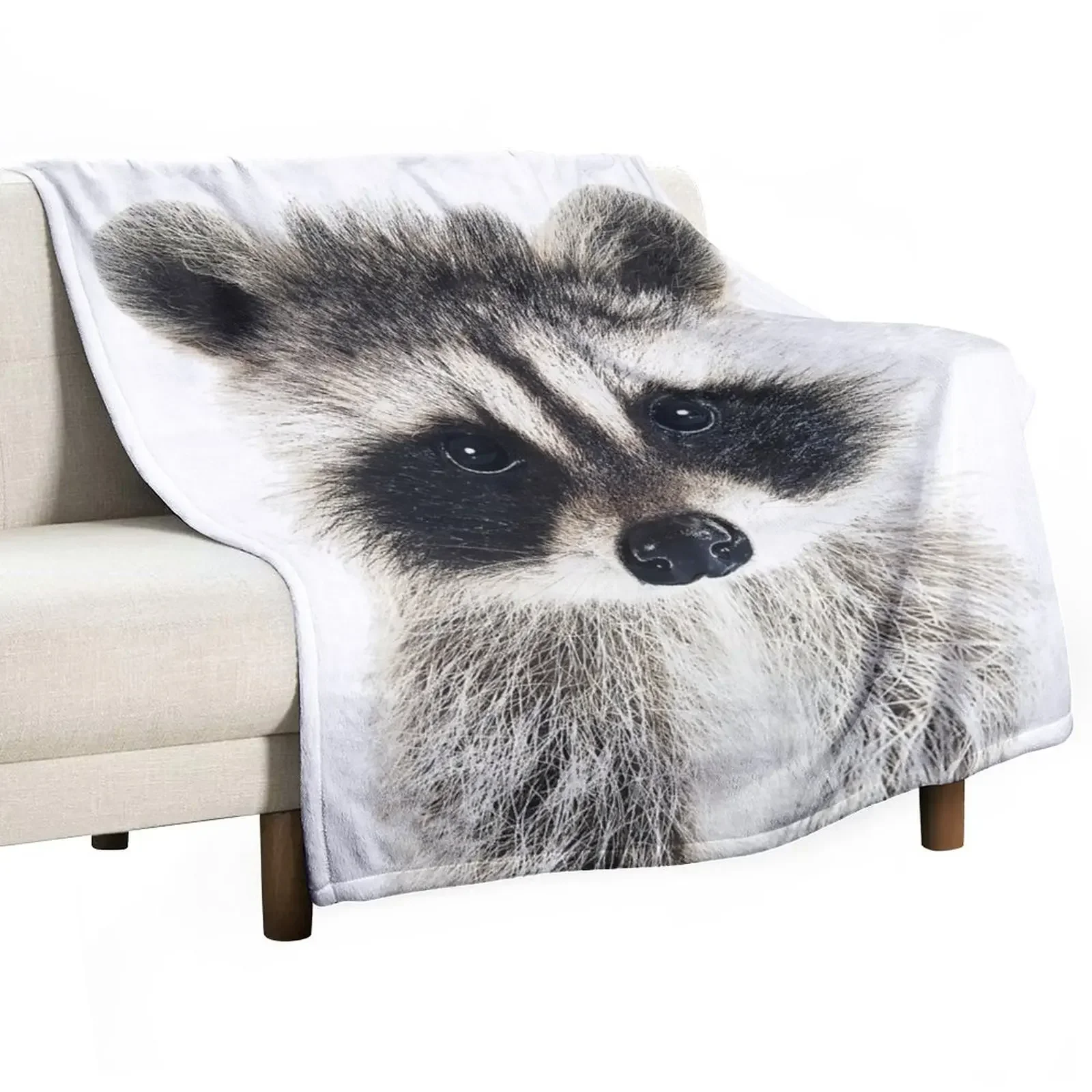 

Baby Raccoon Portrait Throw Blanket Blankets Sofas Of Decoration Giant Sofa Blankets