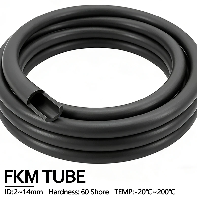 High Temp Vitons FKM Fluororubber Fuel Hose Anti-Corrosion Oil Pipe ID2~14mm Petrol Diesel Fuel Line Motorcycle Replacement Part