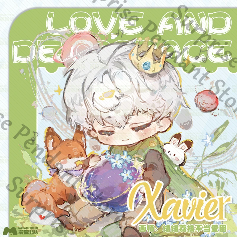 

Игра «Любовь и глубокое пространство» Ambitus Xavier Q версия колеги кулон-карта жесть значок подарок на высокий уровень внешнего вида