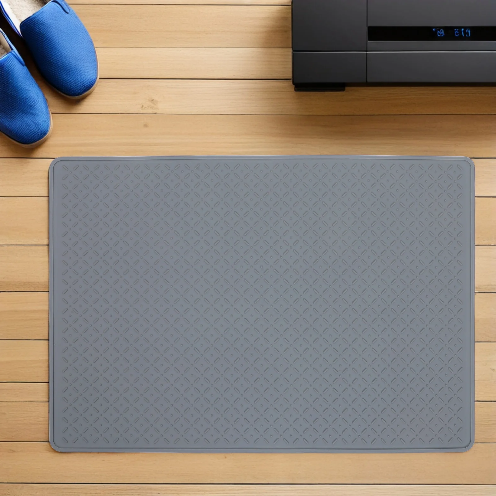 

Silicone Washing Machine Mat Heat Resistant Kitchen Counter Protector Stove Top Pad Drying Drain Mat for Air Fryer