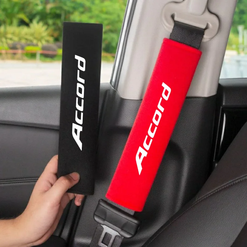 2pcs Car Seat Belt Cover Shoulder Pads Auto Interior Decoration Accessories Case For HONDA ACCORD