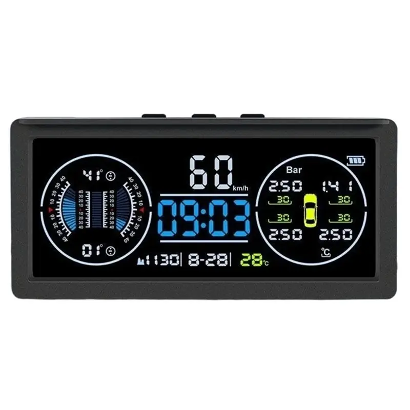High-Precision Tire Pressure Monitoring System With Voice Alert External HUD Head-Up Display-A61E