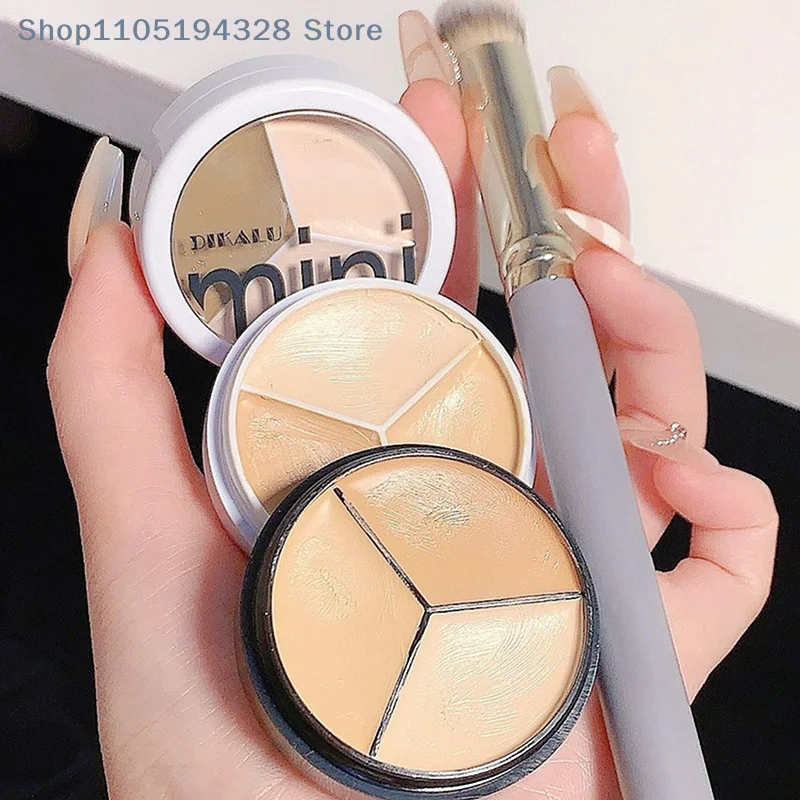 [MP]DIKALU 6.5 กรัม พาเลทคอนซีลเลอร์เนื้อครีม 3 สี ปกปิดรอยคล้ำใต้ตา สิว รูขุมขน คอนซีลเลอร์เนื้อครีม ช่วยให้ผิวหน้ากระจ่างใส