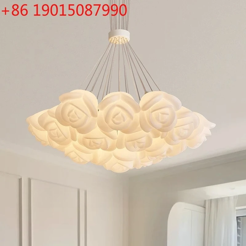 

Французская люстра для защиты глаз, гостиная, основной свет, кремовый ветер, спальня, роза, освещение столовой