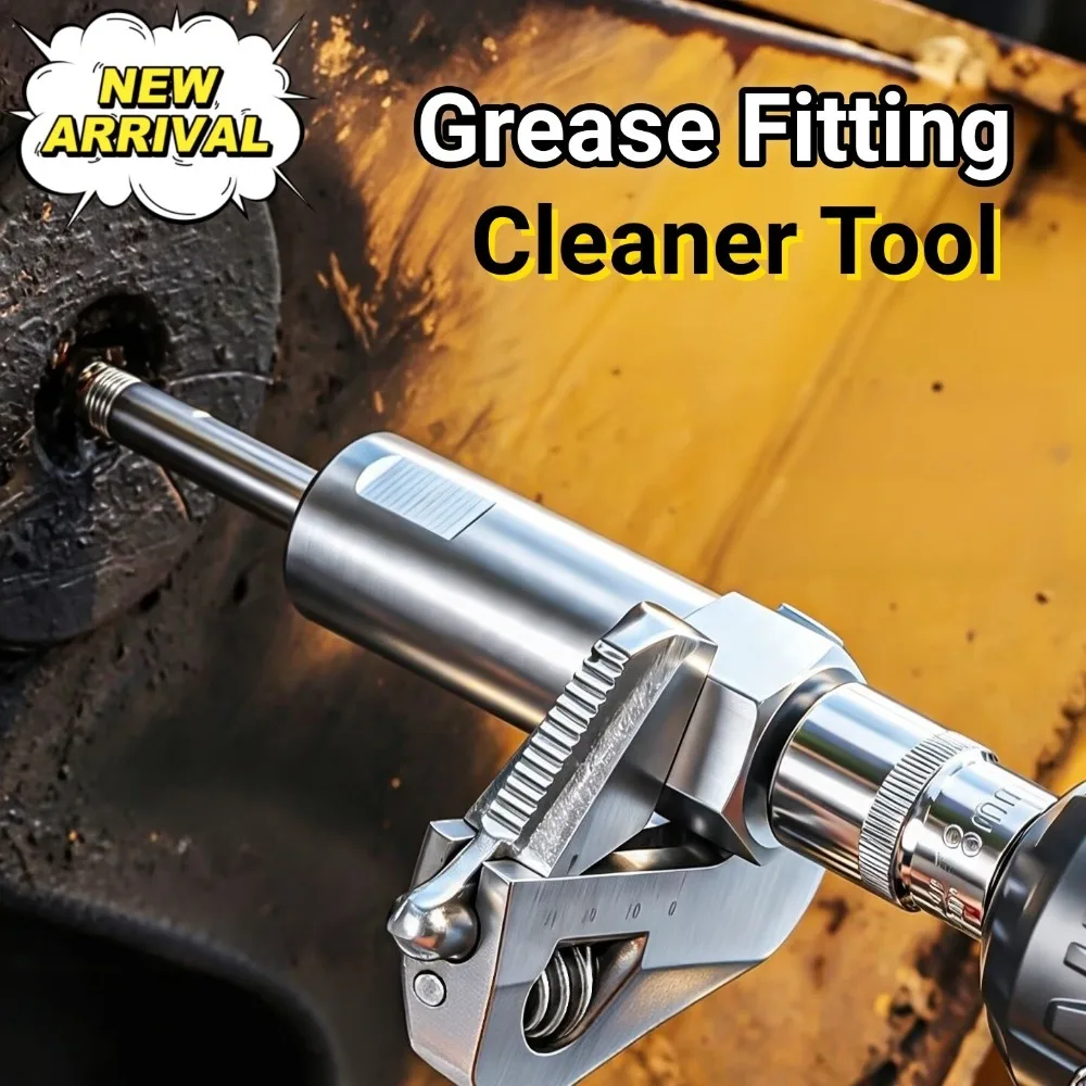 New Split Grease Zerk Fitting Cleaner Tool Rust Resistant Buster Flushing Out Hardened Pins Auto Chassis Lubrication Maintenance