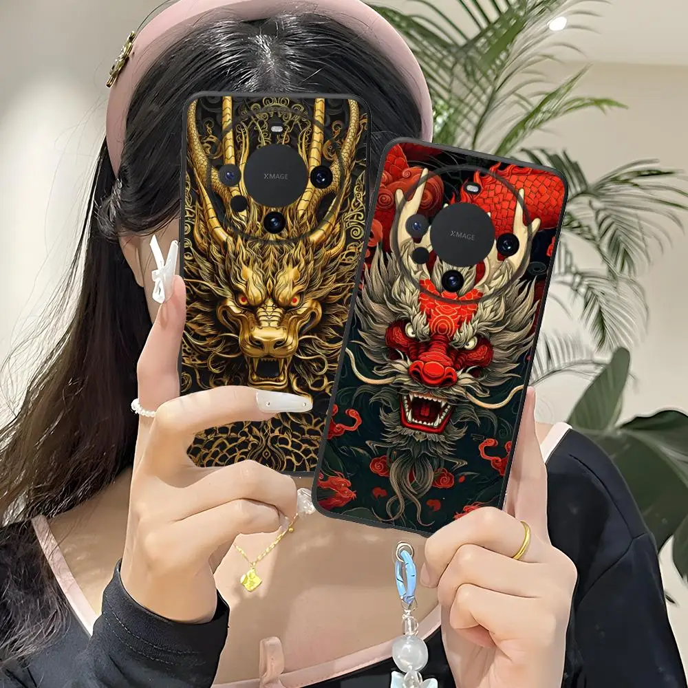 

Чехол для мобильного телефона East Orient Dragon для Huawei Mate 60 50 40 30 20 10 Pro Plus Lite E 5G, черный, роскошный, красивый