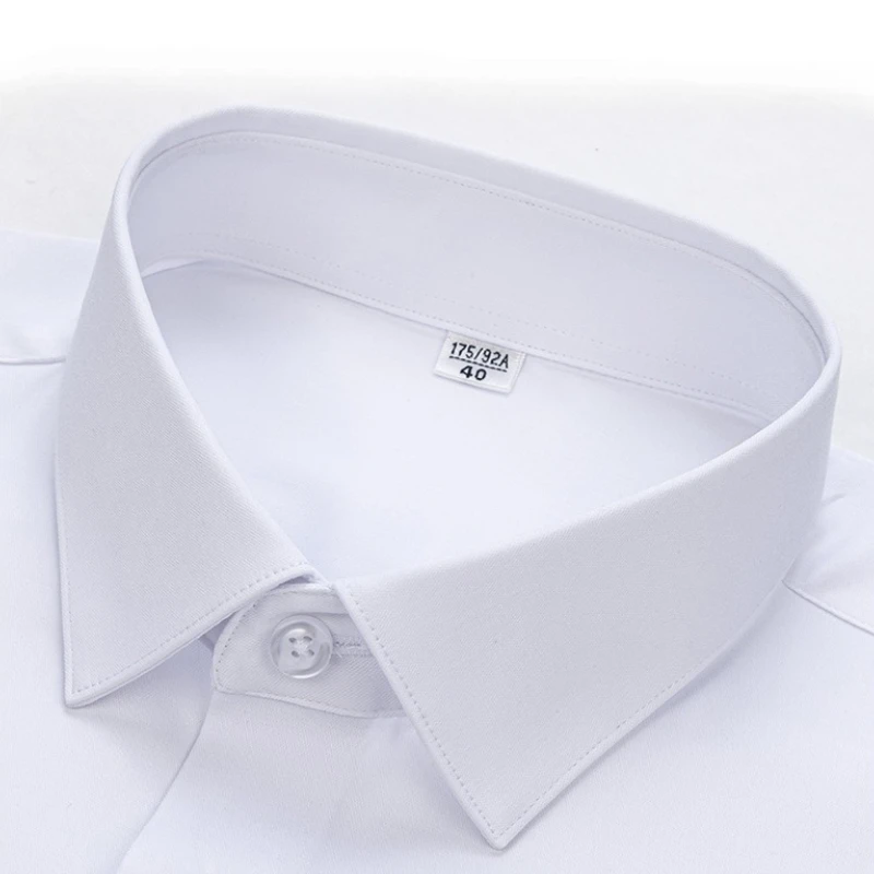 8XL High Bamboo Fiber Work White Shirt Men Long Sleeve No-Iron Office Man Long Sleeve Shirts Business Casual Office Soft Cozy