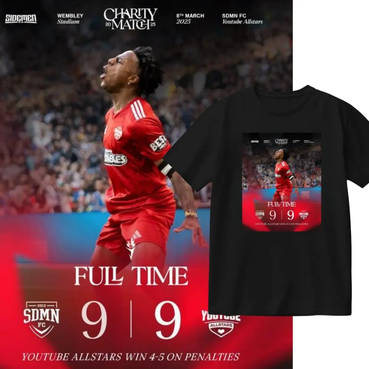 

Speed Hyperthyroidism Brother Against Xqc Charity Cup GOAT Football Famous Scene Sportswear T-shirt Summer Top Fast Fashion