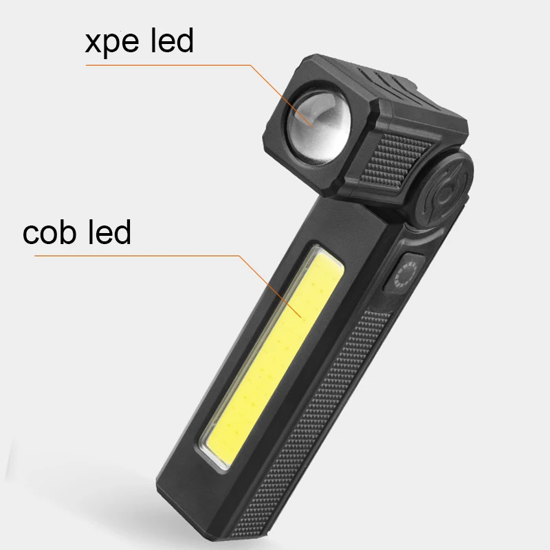 

Portable COB XPE LED Work Light 1200mA Rechargeable Inspection Lamp 120° Rotate Flashlight for Car Repair/Inspection/Workshop