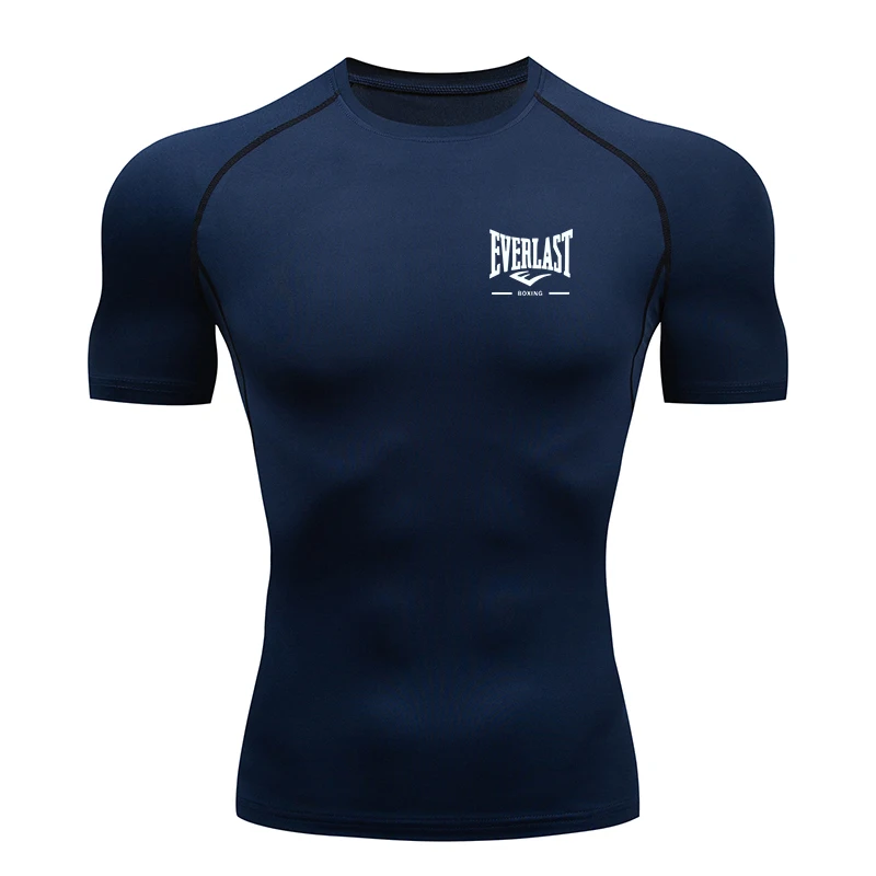 New Men's Running Compression T-Shirt Short Sleeve Gym Workout Shirts Fitness Shirts Men's Jogging Sportswear Sweatshirts