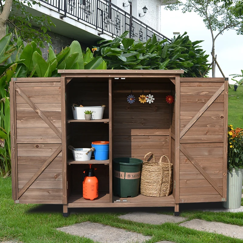 

garden yard cabinet, rain shoe shovel storage cabinet, rainproof and anti-corrosion storage toolbox