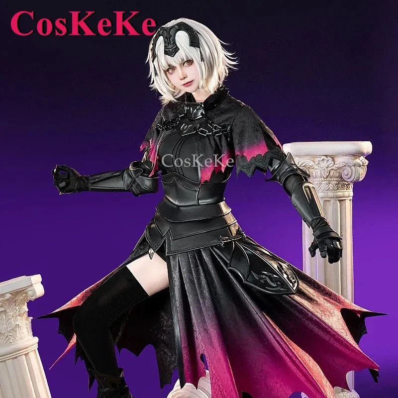 أزياء CosKeKe Alter/Joan Of Arc التأثيرية لعبة FGO Fate/الطلب الكبير فستان معركة جميل جميل ملابس لعب الأدوار والحفلات
