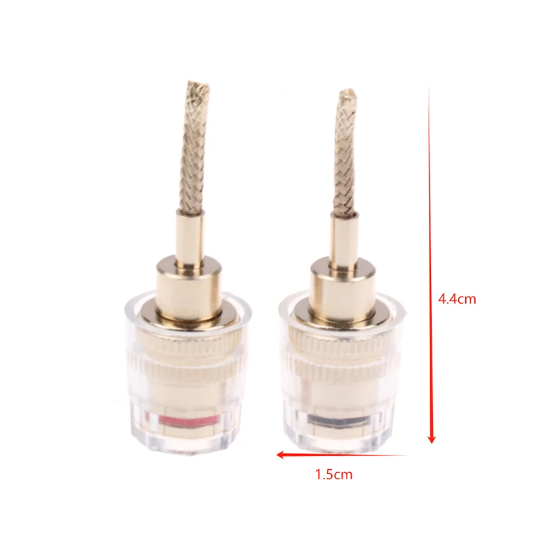 

2/4Pcs HIFI Cable Adapter Plug Braided Copper Wire Socket 4MM Banana Female To 2MM Pin Connector