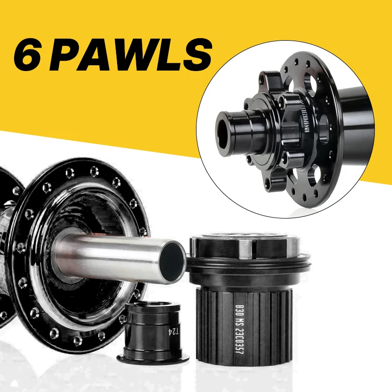 Koozer XM490 Pro 36-Hole Mtb Hubs 6 Pawls 72 Click Cr-Mo Steel