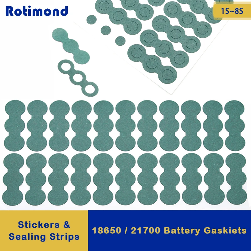 

25~1000pcs Li-ion Battery Insulation Gasket 18650/21700 1S-8S Pack Cell Barley Adhesive Paper Glue Fish Electrode Insulated Pads
