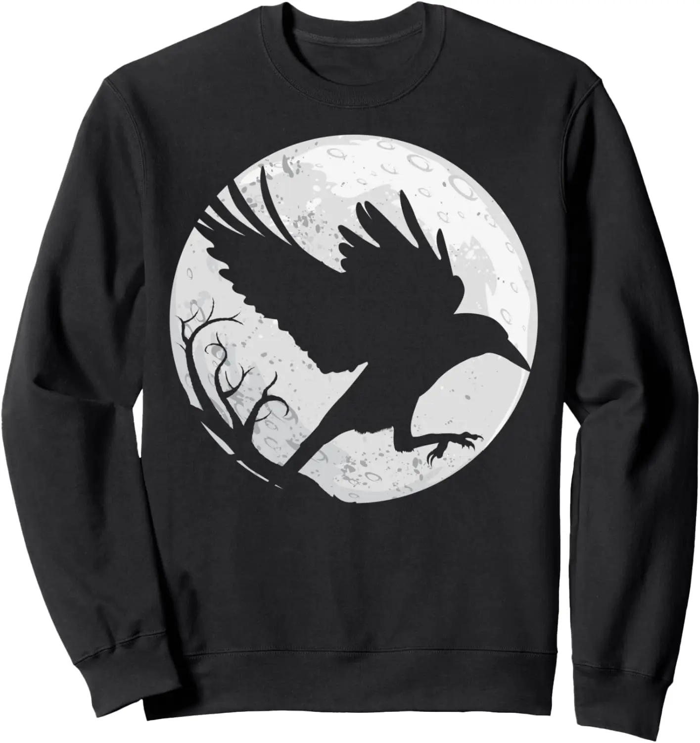 Dark Raven Silhouette Gift Sweatshirt for Crow Raven Sweatshirt