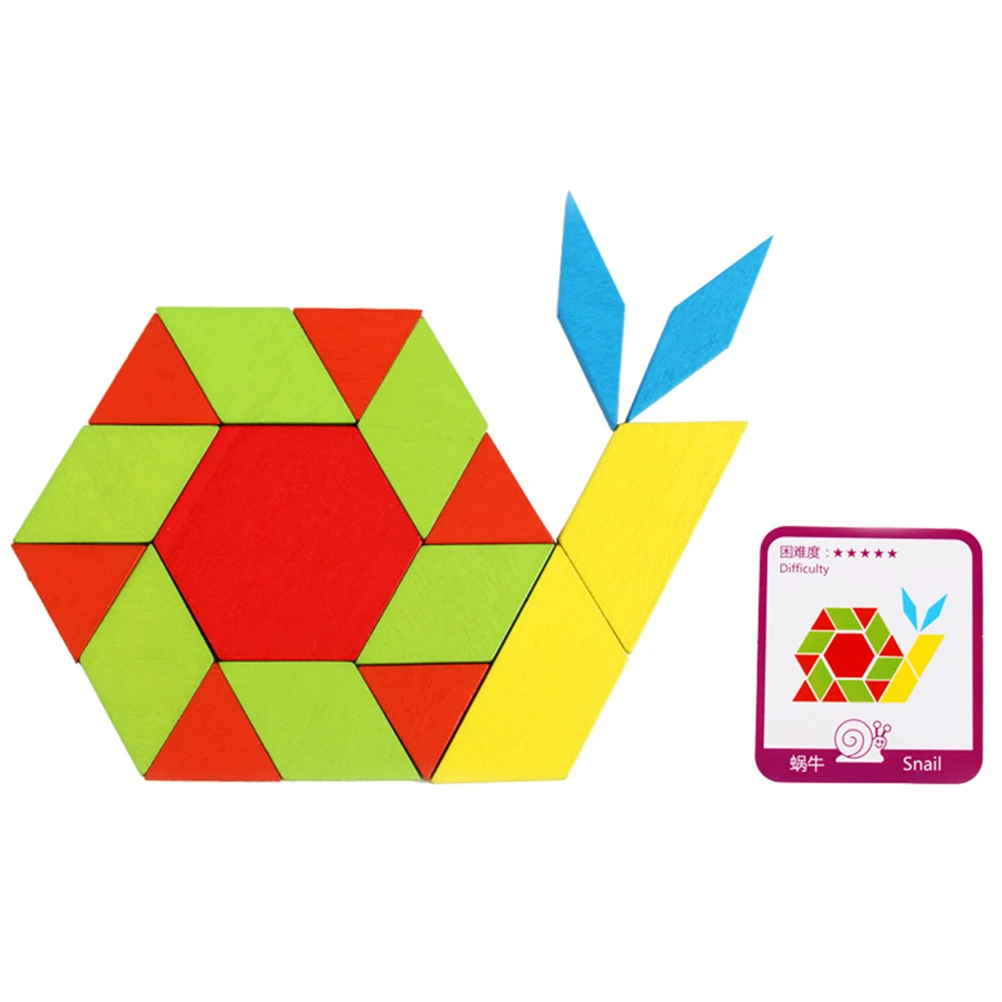 155 stks Houten Puzzel Creatieve Geometrische Tangram Kinderen Leren Vormen Kleuren Nummers Educatief Spel Veilig Voor Kinderen